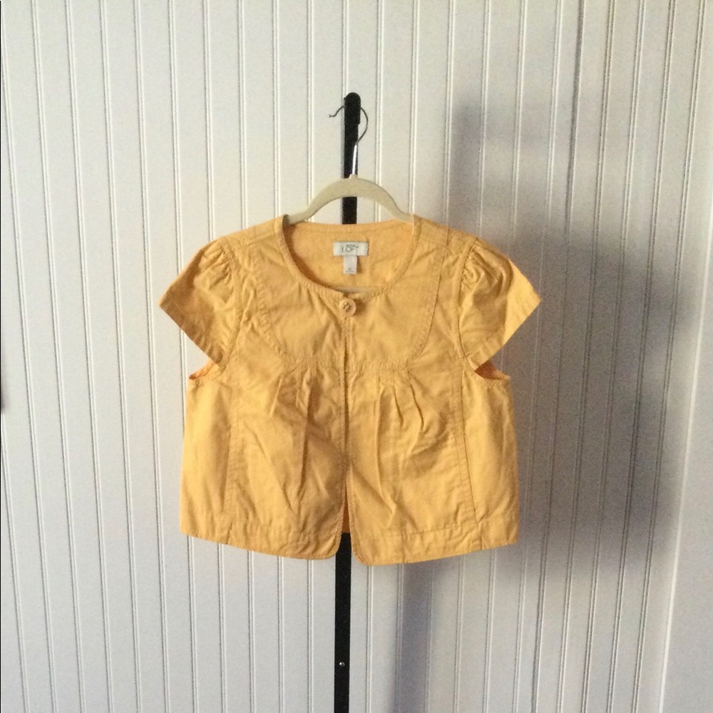NWOT Loft hyper cute yellow cropped bolero!